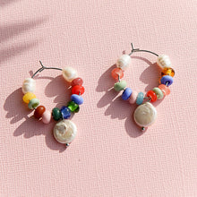 Java Beaded Hoops