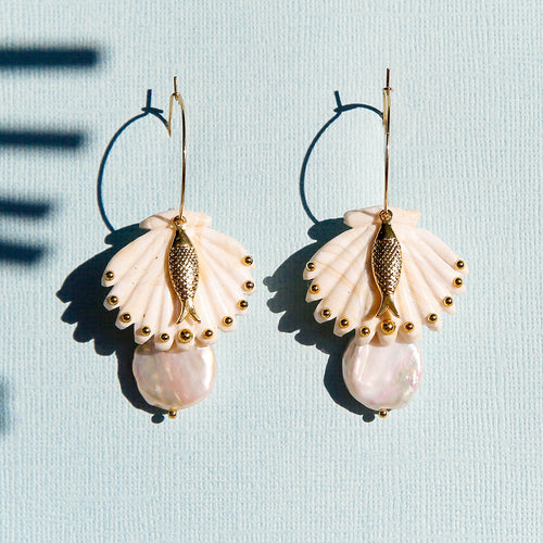 Sardine Shell Hoops