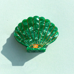 Shell Hair Clip - Emerald Pearl
