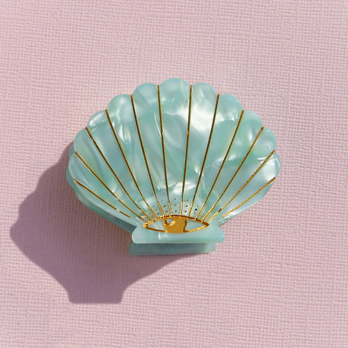 Shell Hair Clip - Mint Pearl