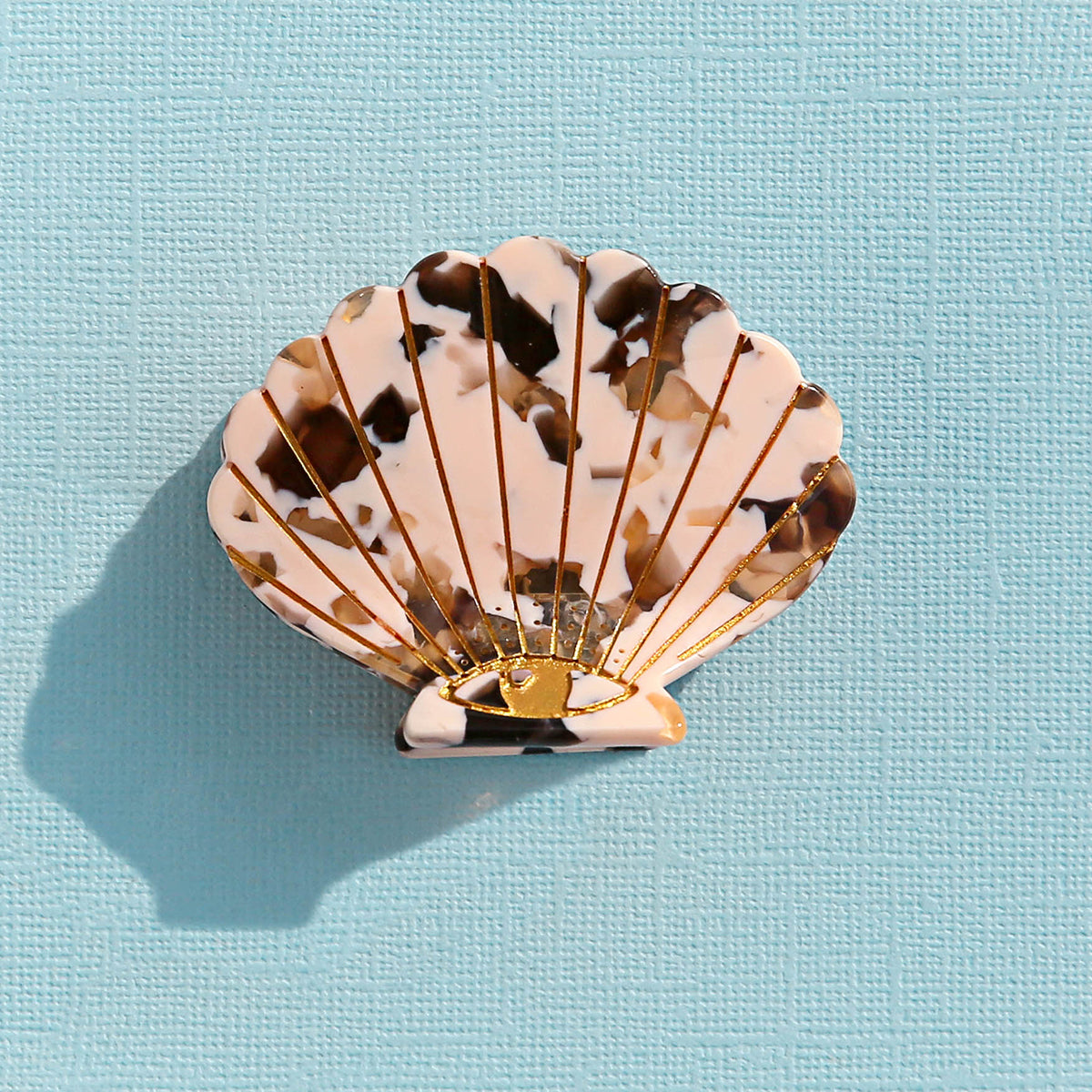 Shell Hair Clip - Marble