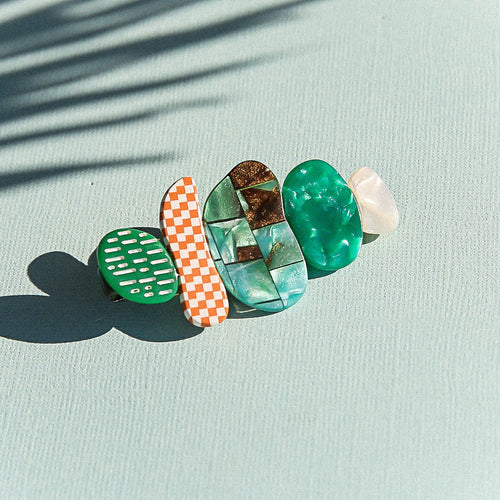 Emerald Shapes Hair Clip