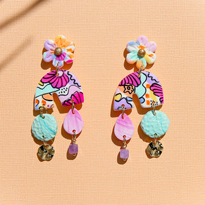 Flower chandelier Earrings