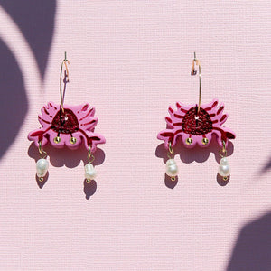 Crab Pearl Earrings