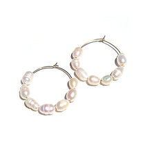 Pearl Hoops Gold