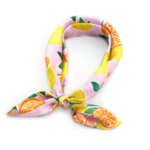 100% Silk Citrus Scarf