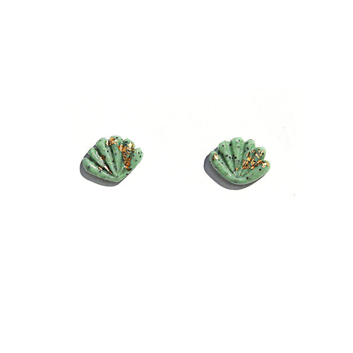 Green Shell Studs